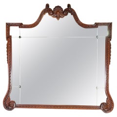 Carved Vintage Mahogany Mirror