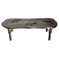 Philip and Kelvin Laverne Coffee Table in Bronze and Pewter