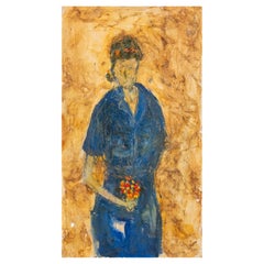 Mary Jo Schwalbach Portrait of a Lady Oil on Wood