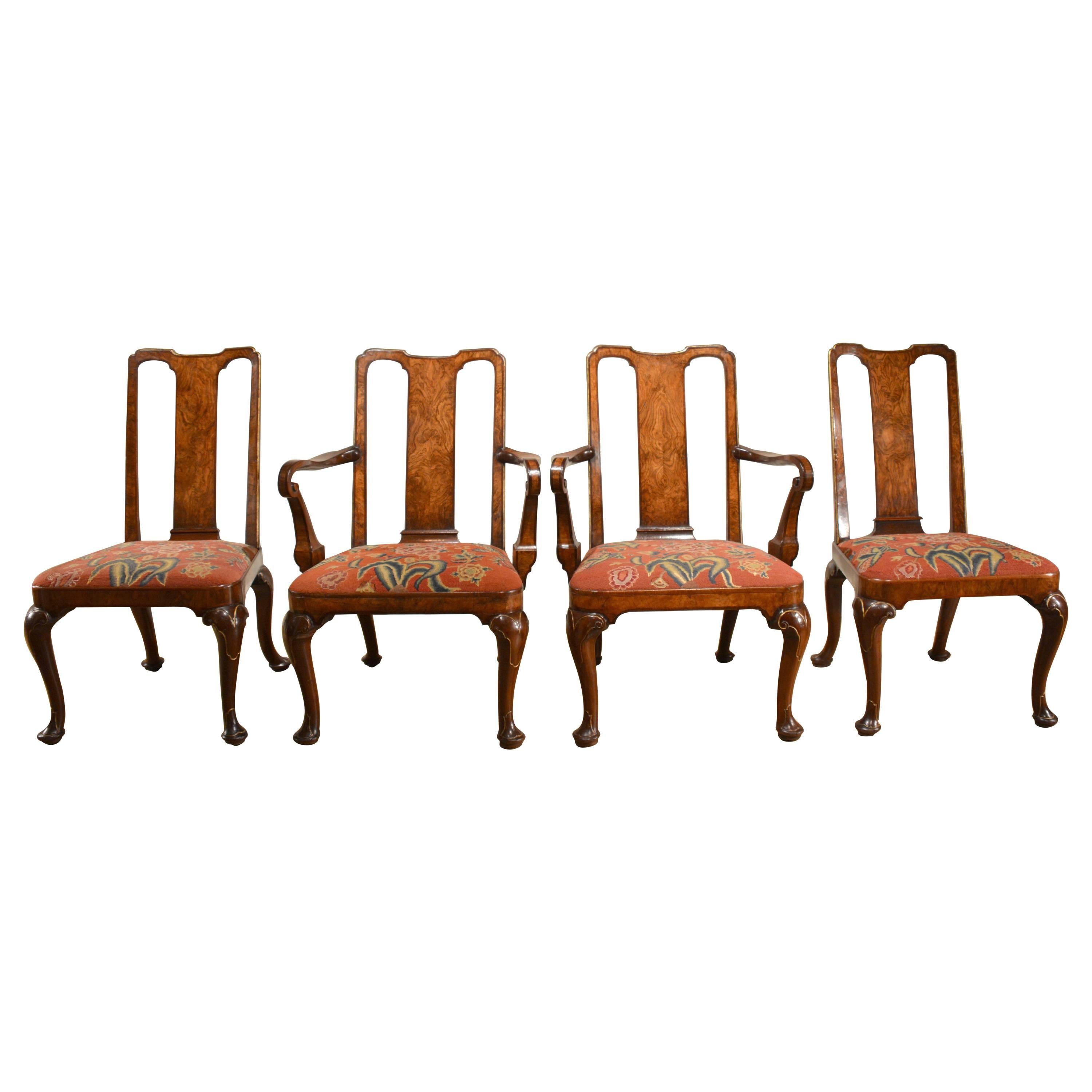 Fine Set of Four 18th Century Mahogany Chairs