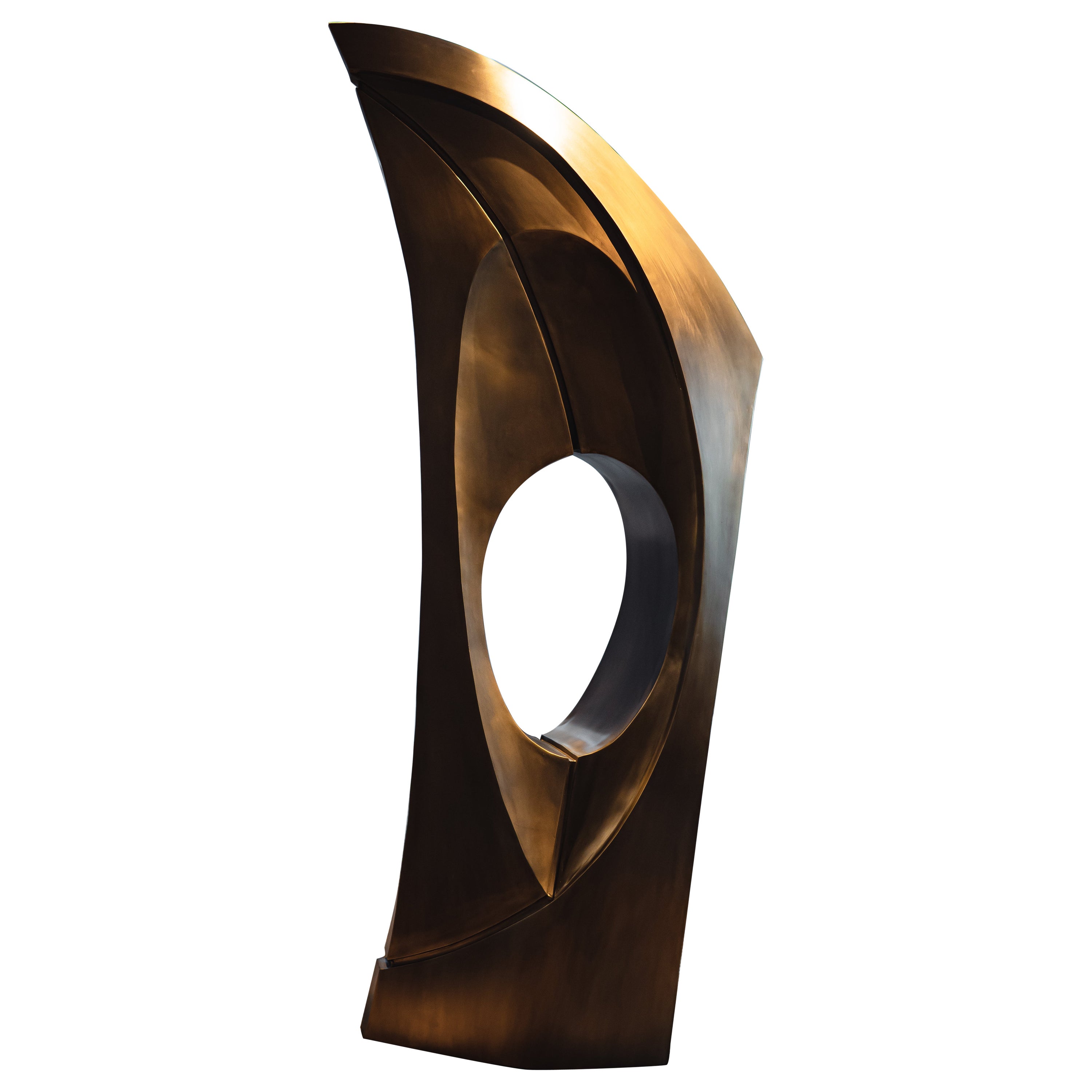 Bronze-Patina Brass Sculpture by Patrick Coard Paris For Sale