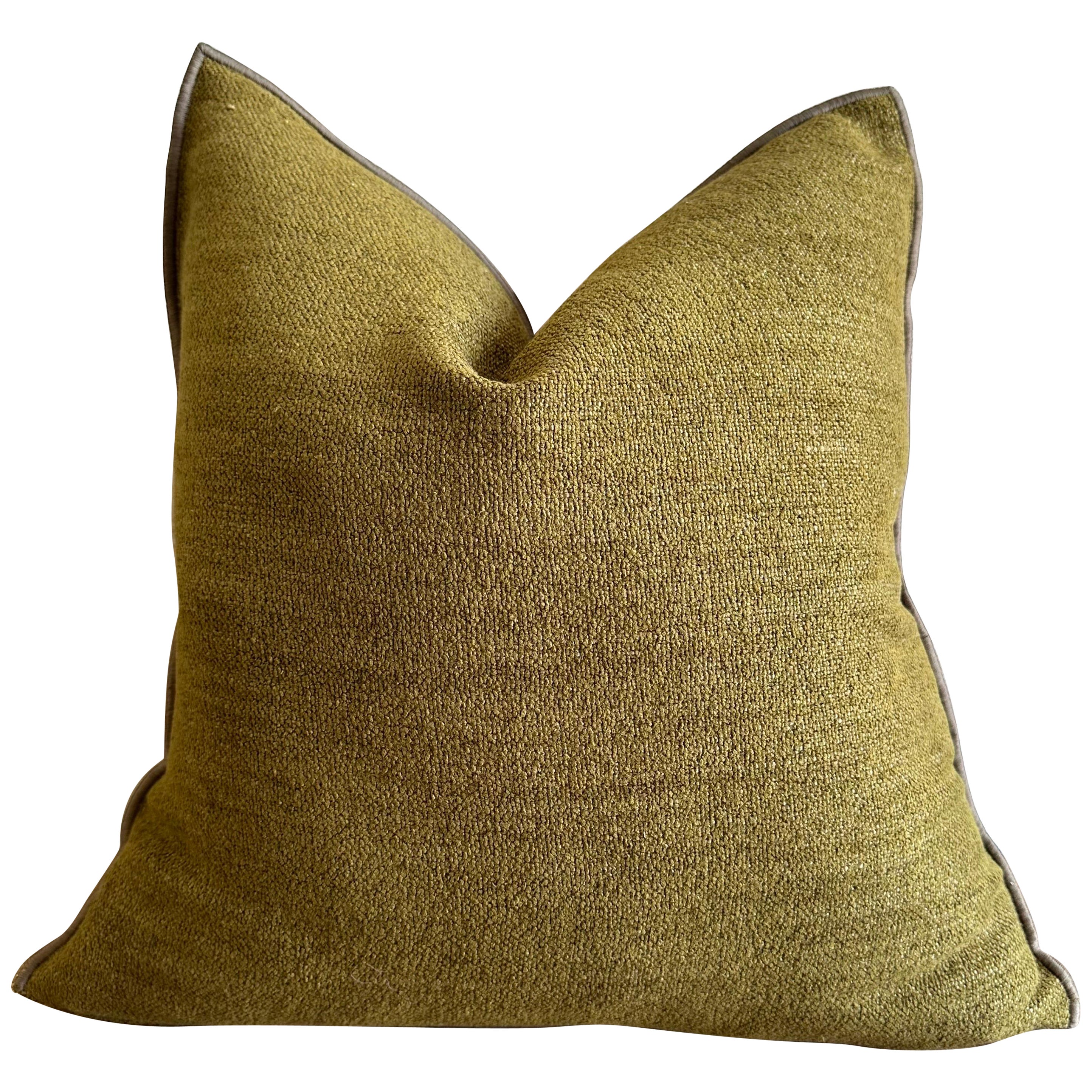 French Chenille Pillow with Insert  For Sale