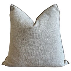 Custom Made French Outdoor Pillows in Natural Textured Outdoor Material