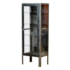 Vintage Iron Medical Cabinet From The Ukraine, 1970