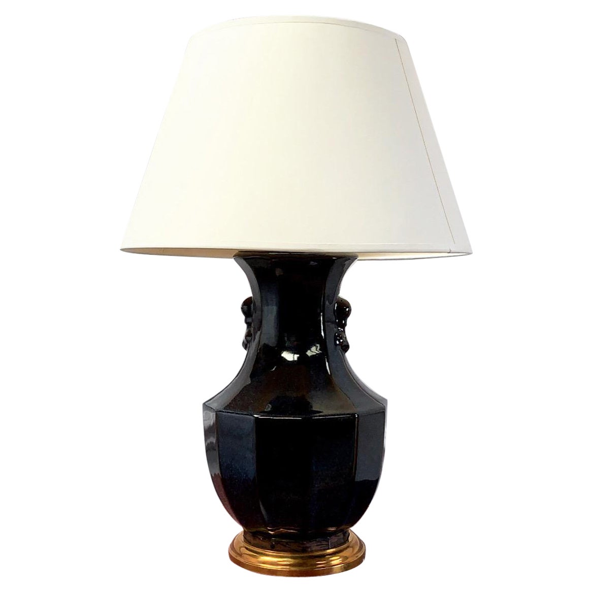 A Large Chinese Flambé Vase Now As A Lamp