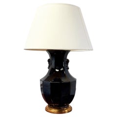 A Large Chinese Flambé Vase Now As A Lamp