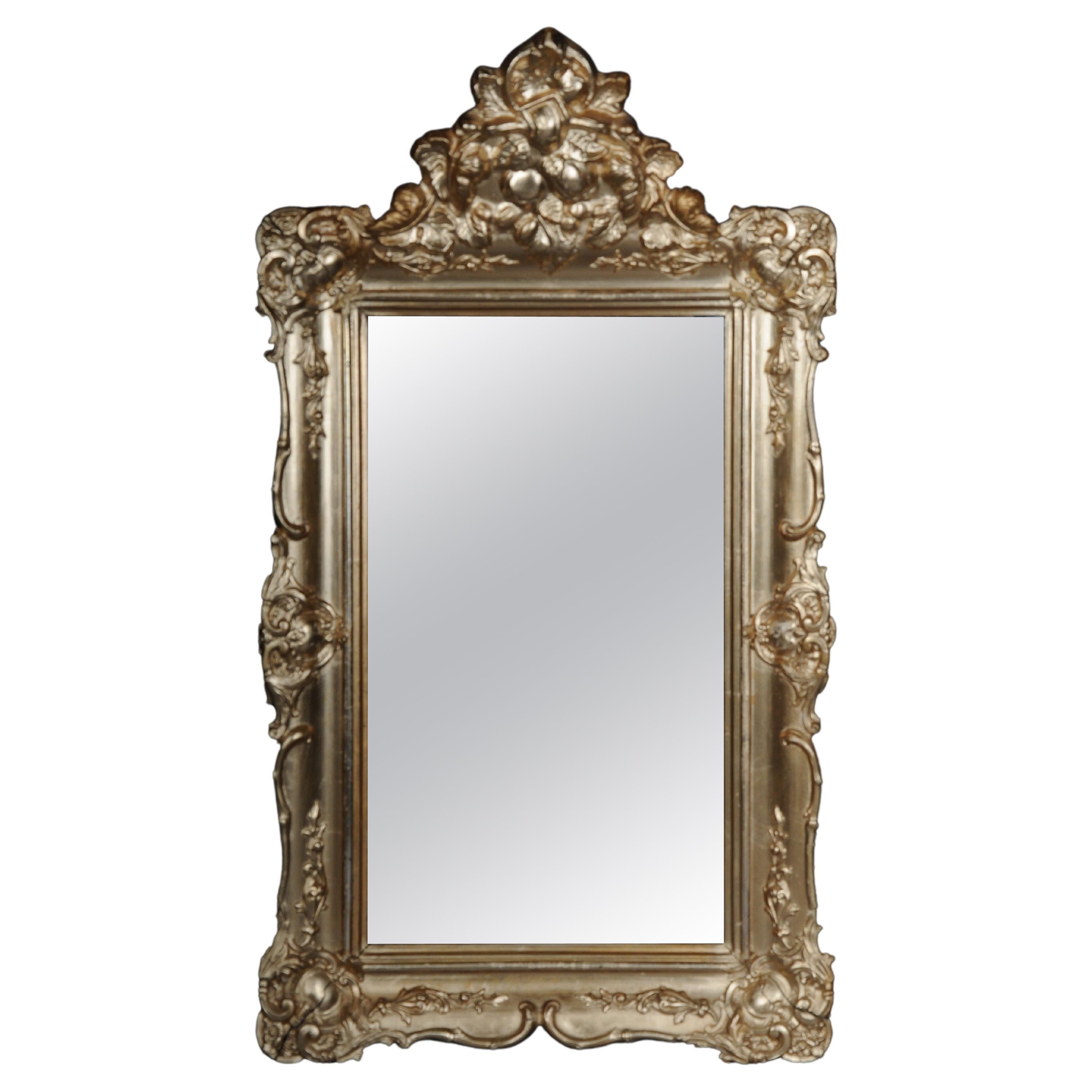 Antique gilded wall mirror, Germany around 1870 For Sale