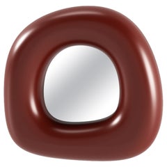 Mini miroir, couleur rouge