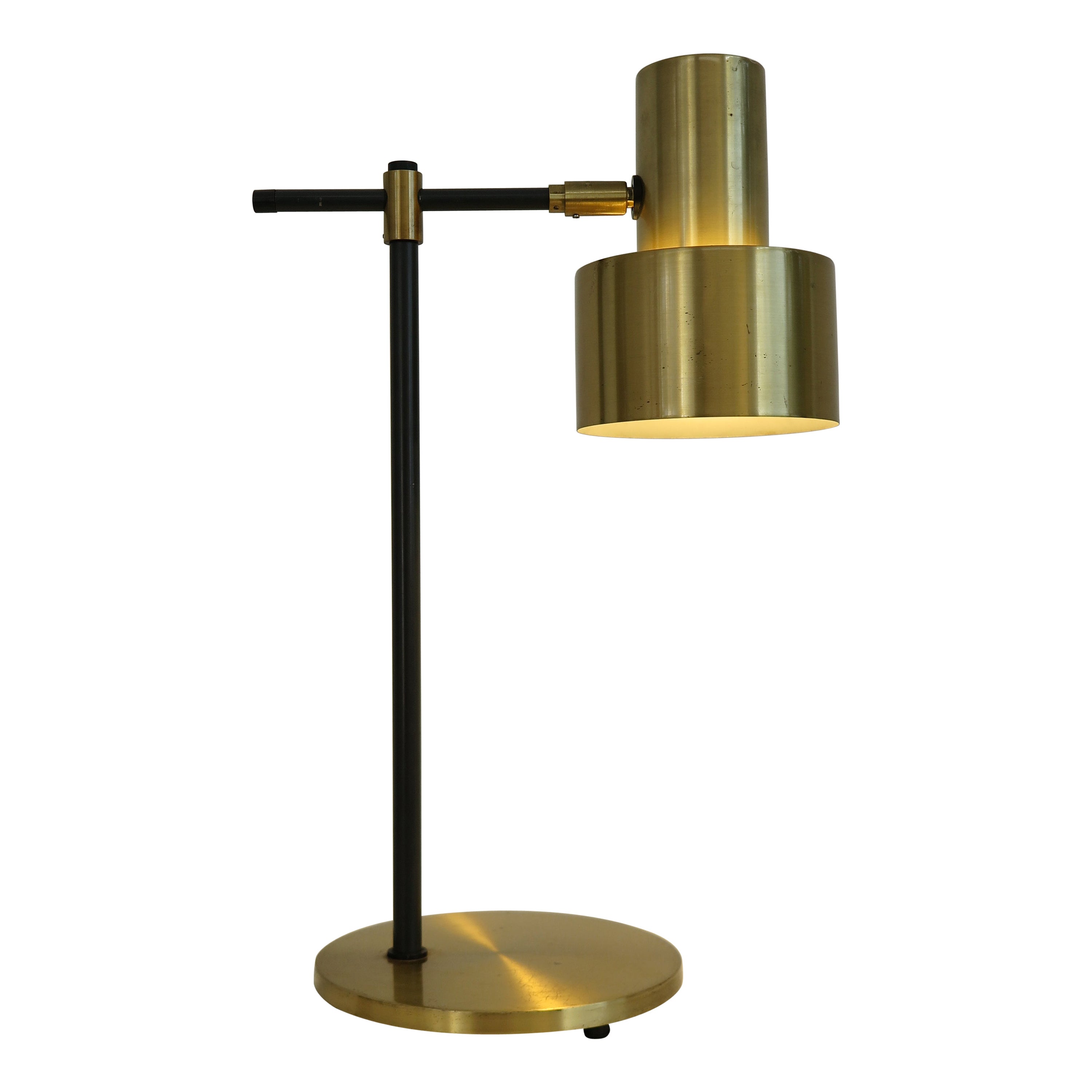 Jo Hammerborg Brass Scandinavian Senior Lamp for Fog & Morup, 1960s