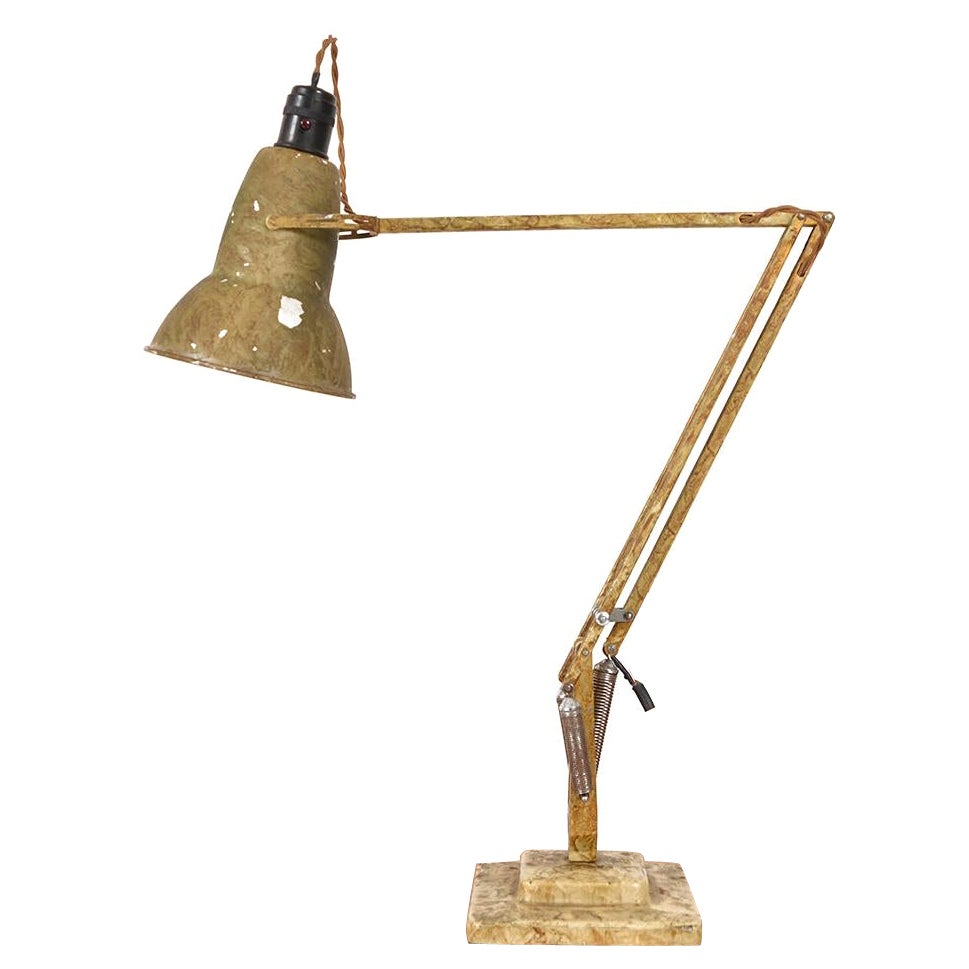 1950s Gold Scumble 2-step Anglepoise Desk Task Lamp 1227 By Herbert Terry & Sons
