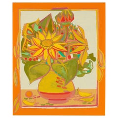 Francoise Gilot (1921-2023) “Sunflowers With Fallen Petals” Signed Serigraph