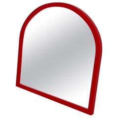 Miroir à cadre rouge modèle 4720 d'Anna Castelli Ferrieri pour Kartell, années 1980