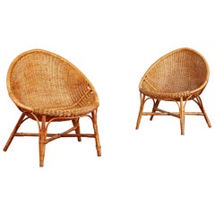 Vintage Italian Wicker Chairs