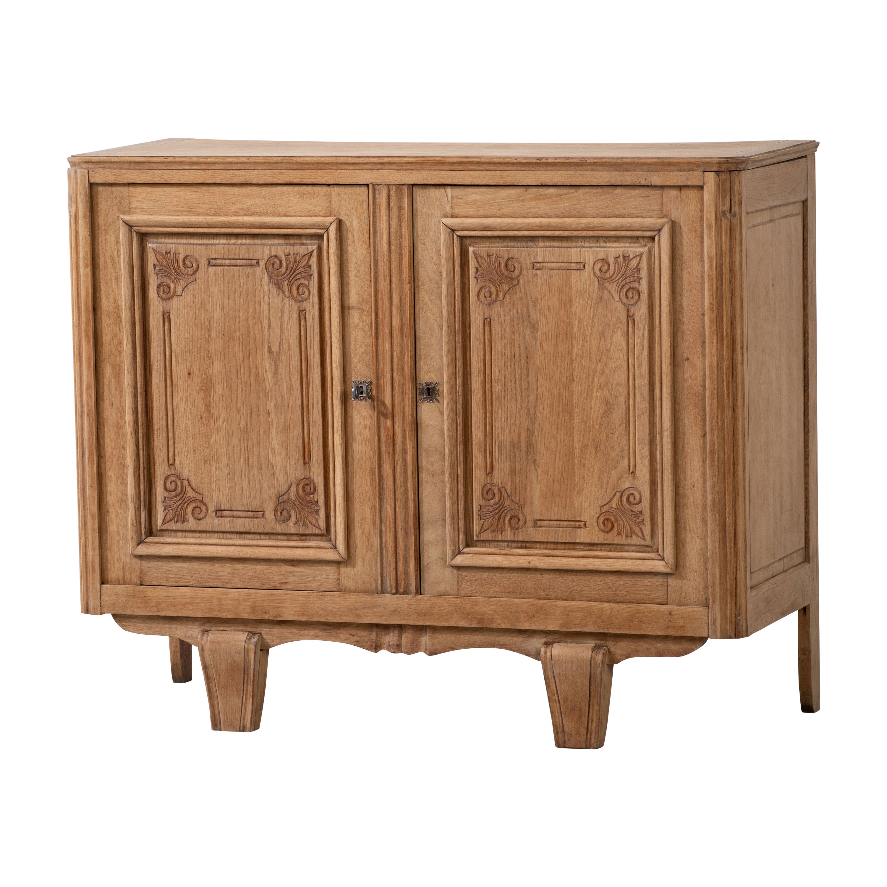 French Natural Oak Cabinet, 1940