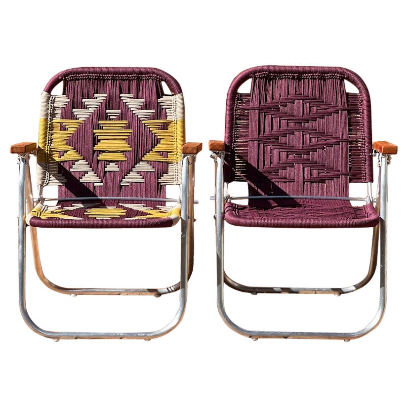 Couple Beach chair Japú Trama 3 and Tapeta 1 - Outdoor area - Dengô Brasil  For Sale
