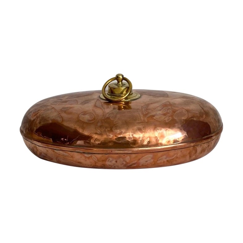 19th Century Copper Bed Warmer  For Sale