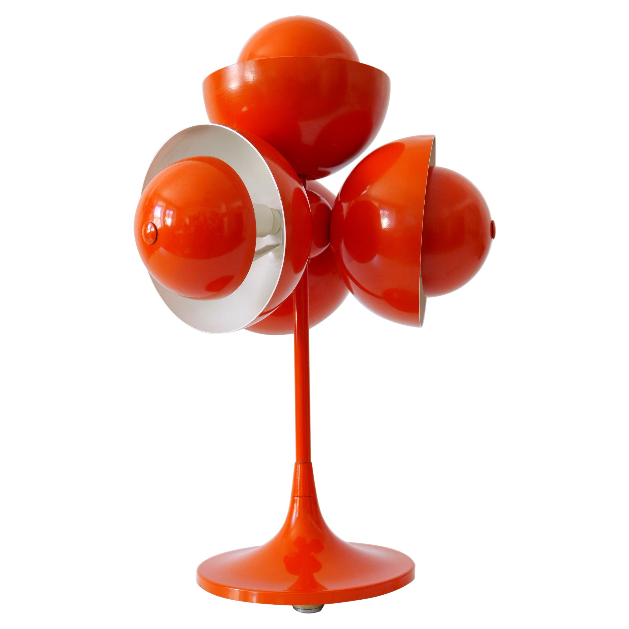 Exceptional & Lovely Mid-Century Modern Flowerpot Table Lamp, Germany, 1970s For Sale