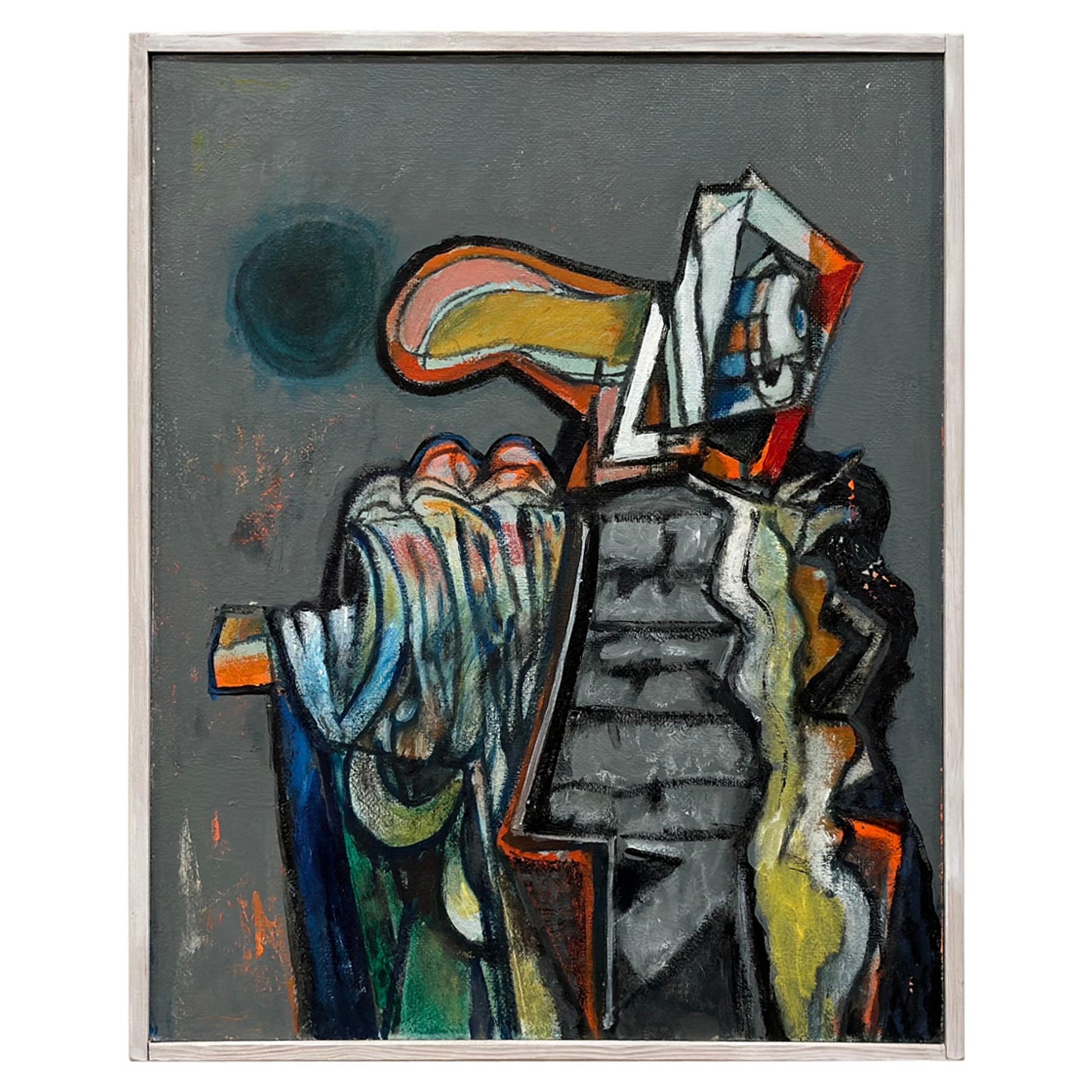 Peinture néo-expressionniste originale de Jack Hammack à l'huile sur carton - Peinture abstraite en vente