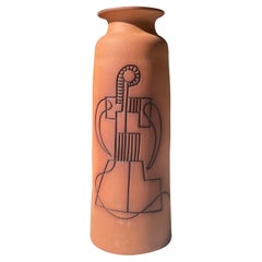 Tall Mediterranean Contemporary Ceramic Vase, Cyprus