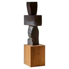 Abstract Modernist Wooden Sculpture in the style of Jean Arp, Unseen Force 13