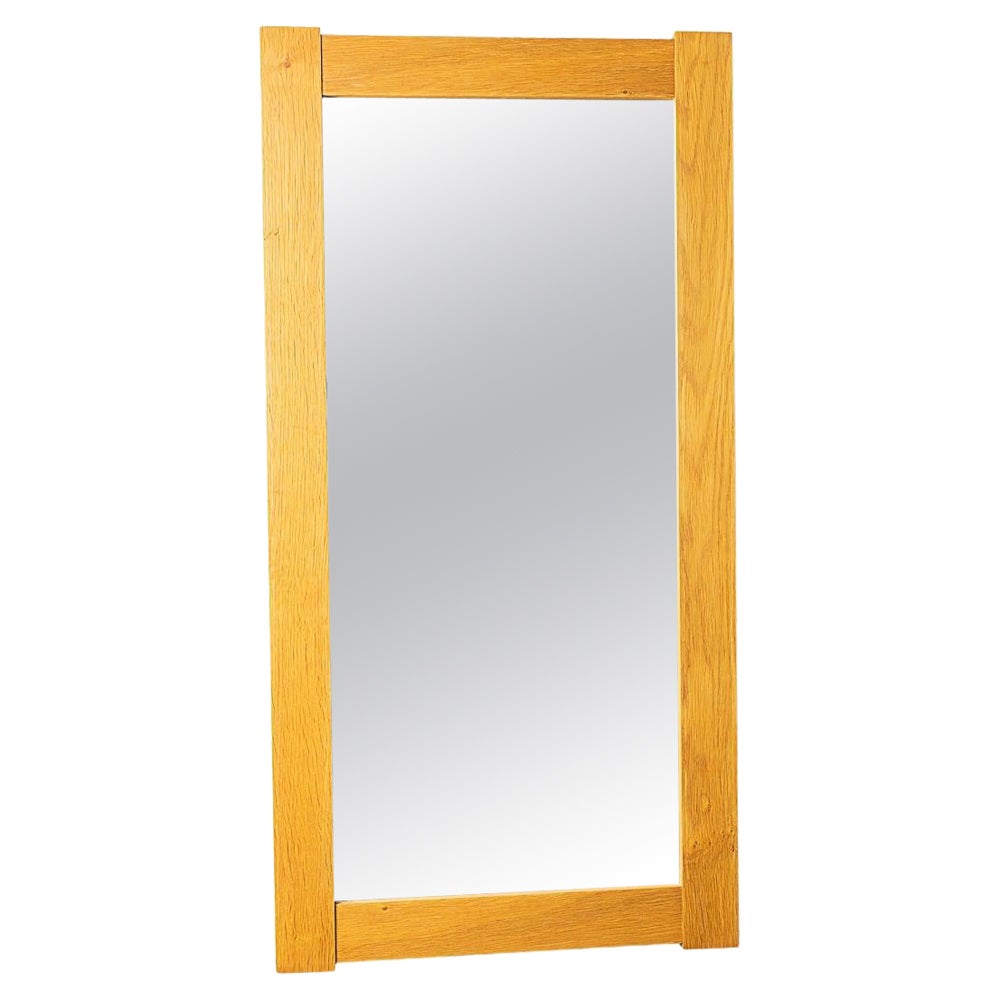 Mid-Century Modern Oak Mirror For Sale