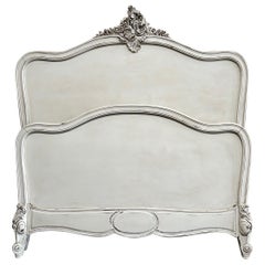 Vintage French Louis XV Style Painted Bed Full Size