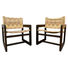 A Pair of Mid Century Modern Cube Lounge Chairs. Circa 1970s