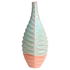 Vase avec motif de bouteille en pistache fraise