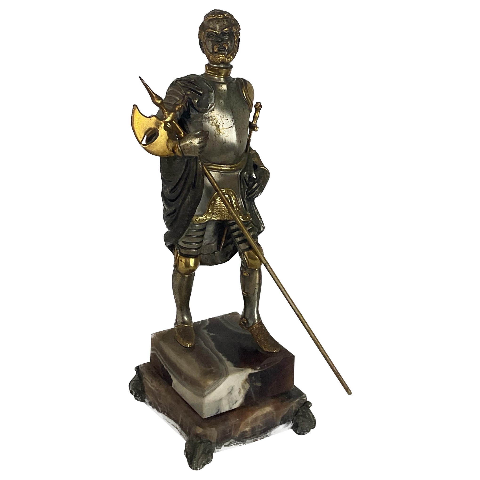 Figur eines englischen Ritters, hergestellt von Giuseppe Vasari in den 70er Jahren im Angebot