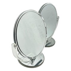 Retro Two Mid-Century Two-Sided Lucite Vanity Table Mirrors