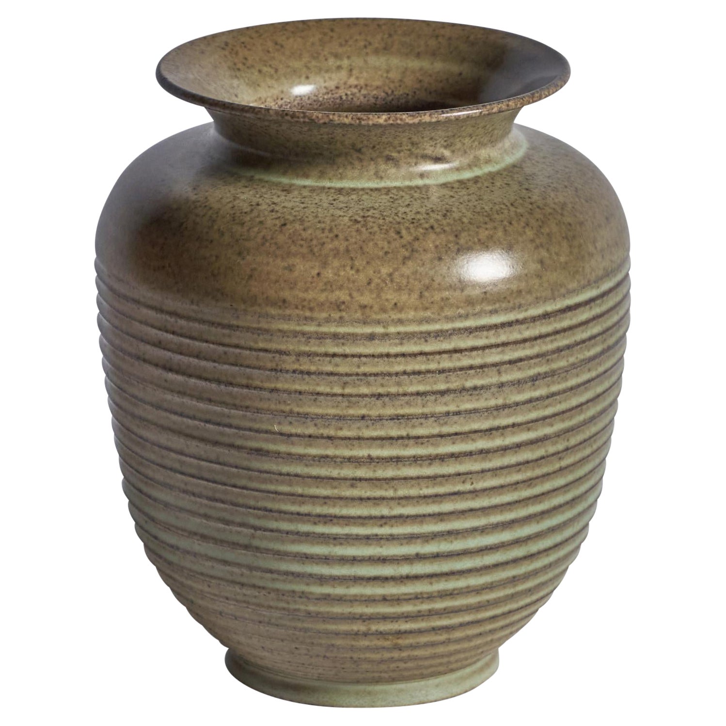 Dänische Designerin, Vase, Steingut, Dänemark, 1940er Jahre im Angebot