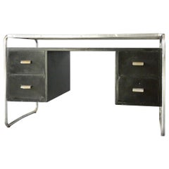 Tubular Steel Bauhaus Desk By Mauser Circa 1930s