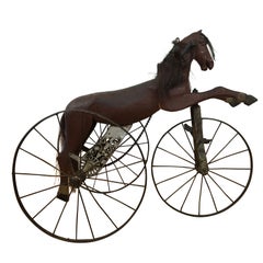 Antique Tricycle Horse Toy 