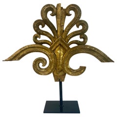 19th C. Italian Giltwood Carving on Iron Base