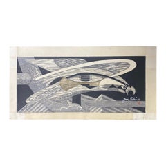 Junichiro Sekino Signed Limited Edition Japanese Woodblock Print of Eagle Hawk