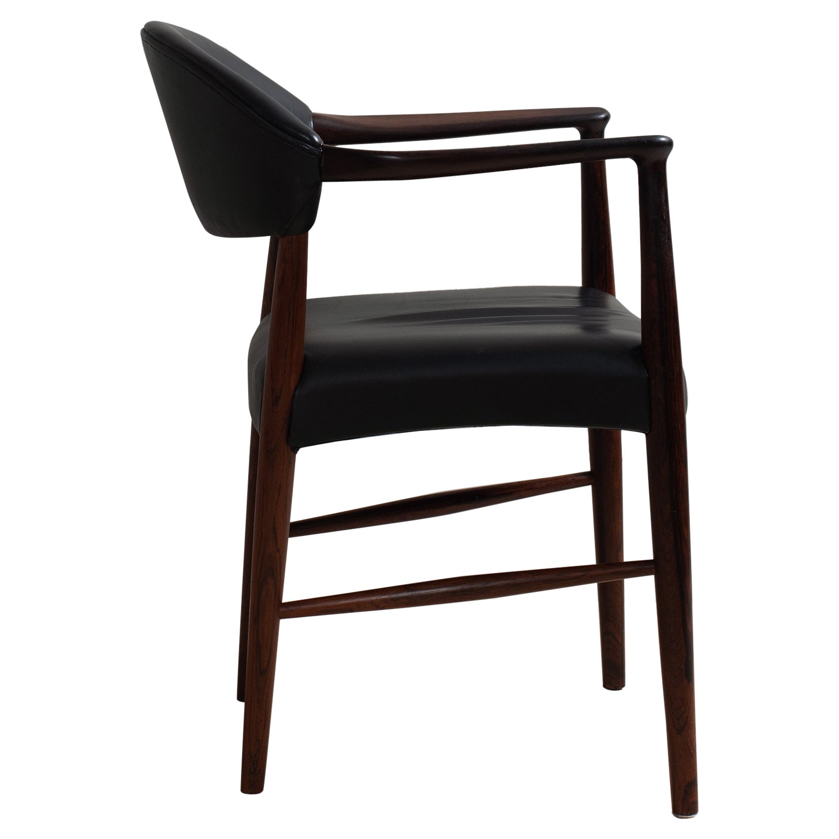 Kurt Olsen Leather Chair For Sale