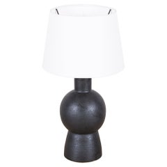 Schwarze 'Bilboquet' Steingutlampe von Design Frères