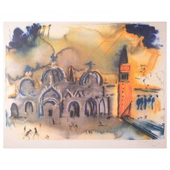 Salvador Dali Place Saint Marc A Venise (Homage to Venice) Signed Litho 160/195