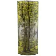 Antique Daum Nancy Cylindrical Vase, circa 1910