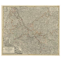 Antique Map of Trier, Mainz, Cologne and surroundings, Germany