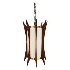 Lampe à suspension en forme de guirlande de modèleine, style Adrian Pearsall, moderne du milieu du siècle dernier