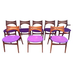Set of 8 Danish Modern Erik Buch Dining Chairs