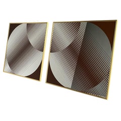 Vintage Turner Op Art Abstract Wall Mirrors, United States, 1970's 
