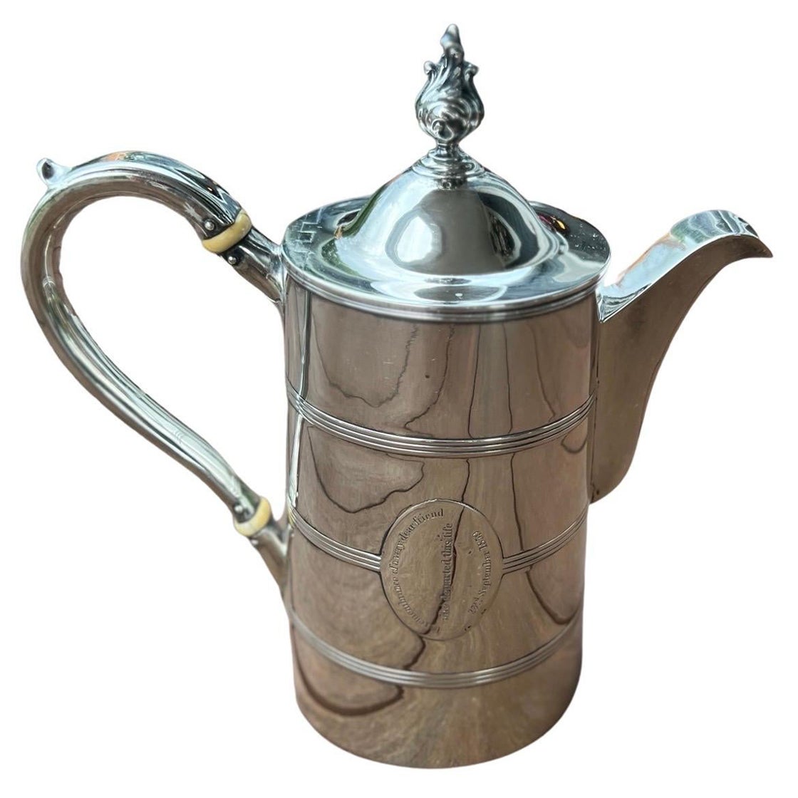 Henry Chawner Antique George III Sterling Silver Teapot Circa 1794 For Sale