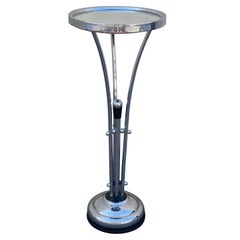Art Deco Chrome with Mirror Top Martini / Side Table 
