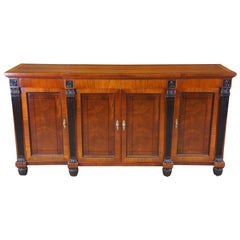 Baker Neoclassical French Empire Mahogany Sideboard Buffet Server Bar Credenza