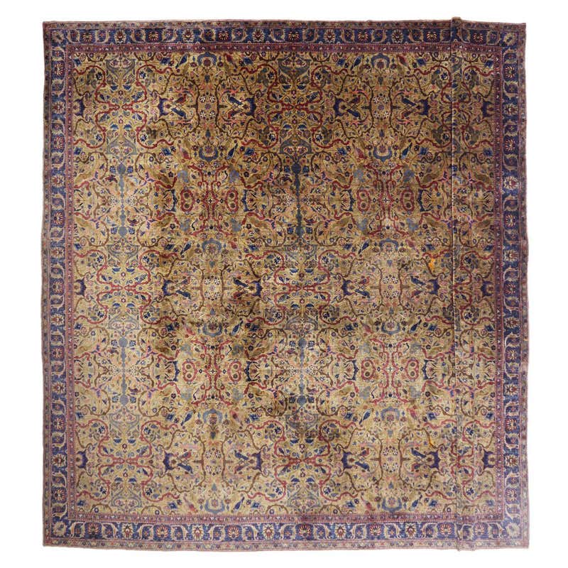 Oversized Antique Indian Agra Rug Hotel Lobby Size Carpet For Sale at ...