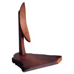 Sculpture en bois abstrait moderniste du mouvement American Studio Craft, 1970-1980
