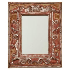 Antique Italian 19th Century Silver Gilt Mirror