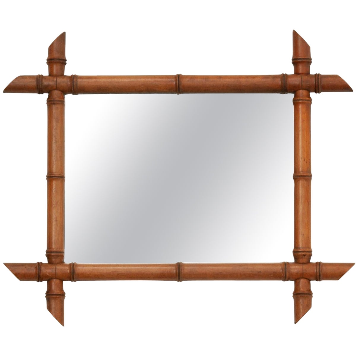 French Faux Bamboo Mirror